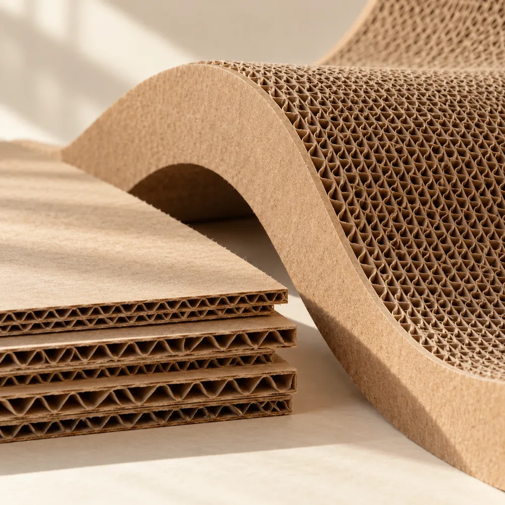 Cardboard texture and construction sample concept