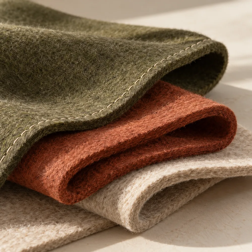 Felt texture and construction sample concept