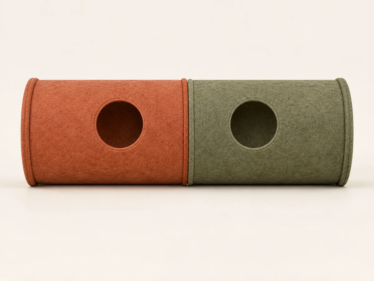 Detachable Felt Play Tunnel — the side profile