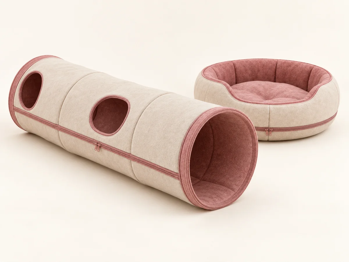 Felt Tunnel & Bed Set — a second view of the set