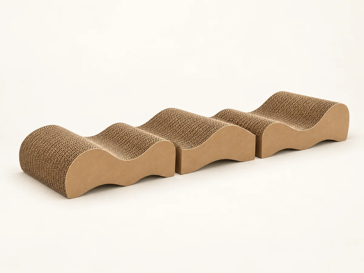 Modular Cardboard Scratcher — individual modules