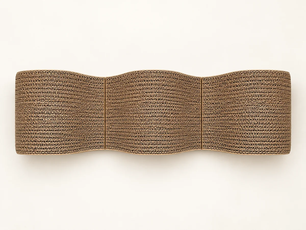 Modular Cardboard Scratcher — the scratching face