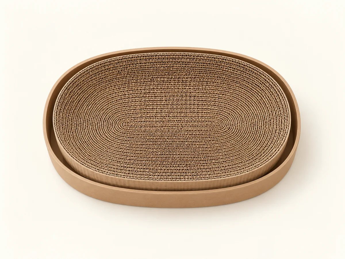 Replaceable-Core Scratch Bed — the oval surface