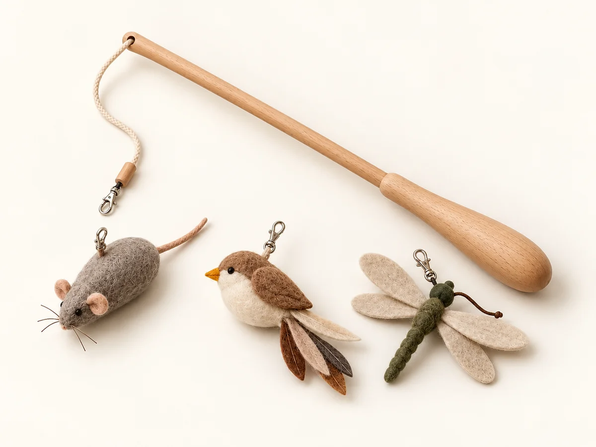 Replaceable Teaser Wand Set — components in one layout