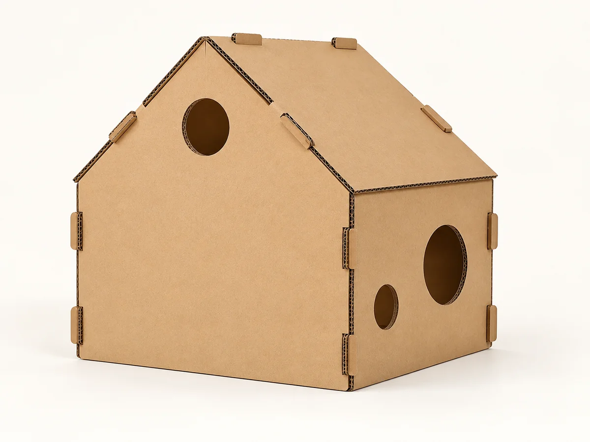 Foldable Cardboard Hideout — another side of the house
