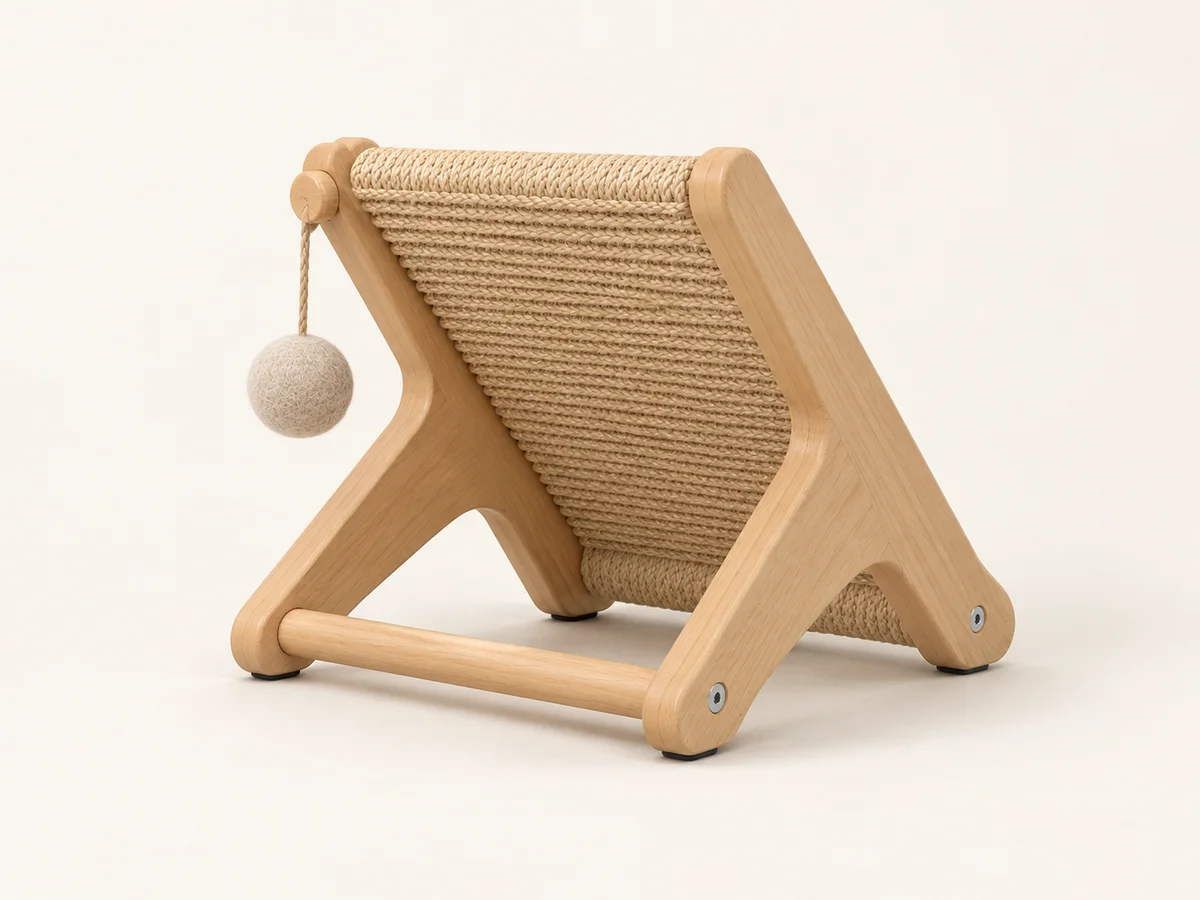 Wood & Sisal Scratcher — the supporting frame